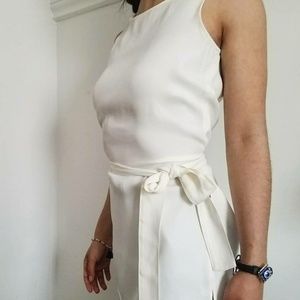 White sleeveless dress shirt from Zara